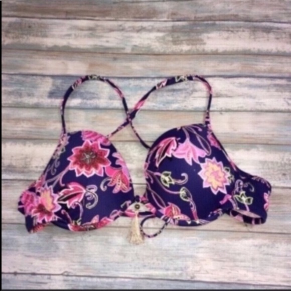 Shade & Shore Floral Push Up Bikini Top - Picture 2 of 5